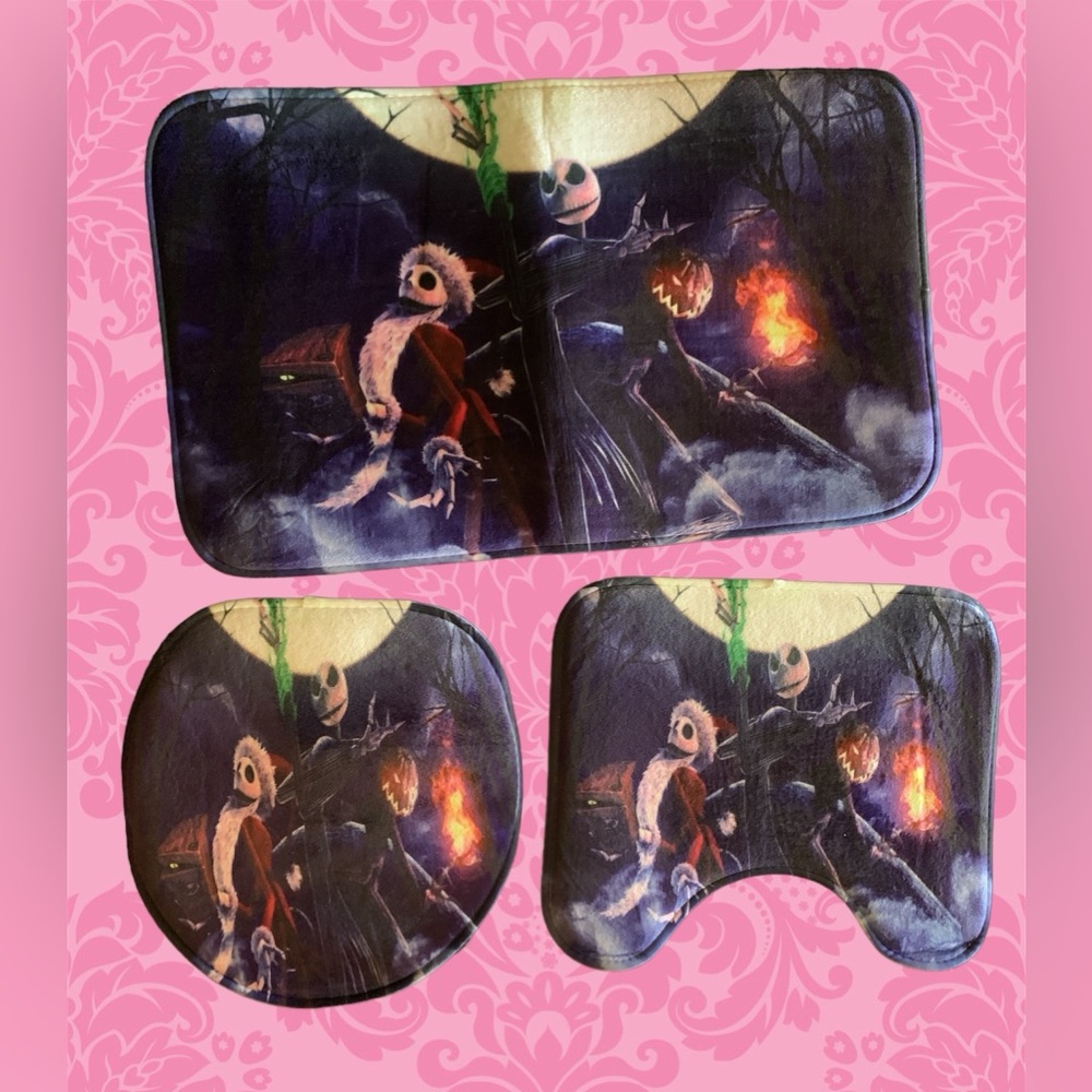 BRAND NEW NEVER USED Nightmare before Christmas bathroom set